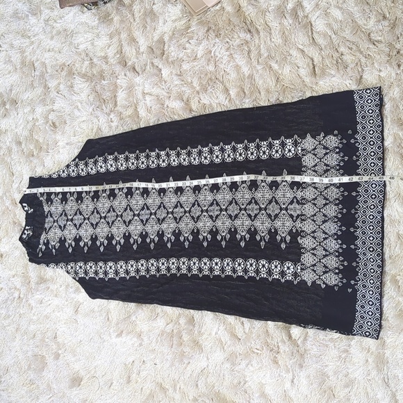 Anthropologie Vanessa Virginia Black White Malvina Sweater Dress XL - Picture 7 of 12